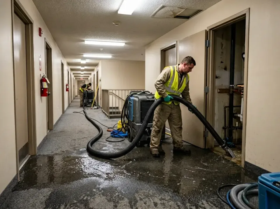 multi-unit-apartment-hallway-f-005 — frequently asked questions, Emergency Burst Pipe Water Extraction & Removal in McConnel…